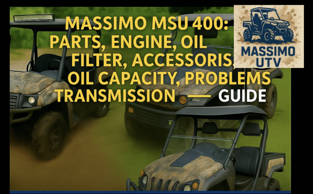 Massimo MSU 400: Parts, Engine, Oil Filter, Accessories, Oil Capacity, Problems, Transmission-Guide