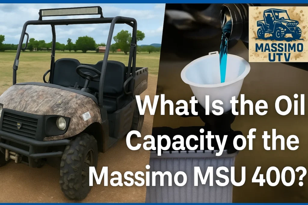 What Is the Oil Capacity of the Massimo MSU 400?
